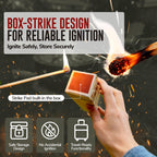 11-Inch Extra Long Wooden Safety Matches (9 Pack) - Ideal for Lighting Fireplace, Candles, Grills & Camping Firepits - Strike on Box - Heavy Duty Long Matches for Fireplace - 450 Count