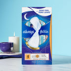 Always Infinity Feminine Pads for Women, Flexfoam Pads with Wings, Size 4, Overnight Absorbency, Unscented, 38 Count