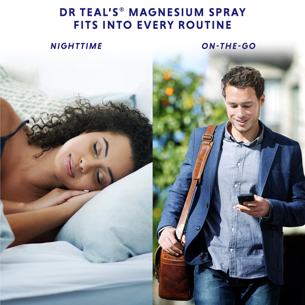 Dr Teal's Magnesium Spray with Natural Dead Sea Salt, Fragrance Free, 8 fl oz (Pack of 2)