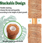 4 Pack 22 Inch Moss Poles, Stackable Moss Pole for Plants Monstera, 70 Inch Tall Moss Poles for Climbing Plants Indoor, Coir Totem Plant Support Stakes Stand for Potted Plants, Pothos