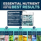 Height & Bone Support Supplement - Premium Height Growth Supplement for Kids & Teens with Calcium - Nutritional Support Bone Health Formula - Height Increase Essential Vitamins - 60 Caps
