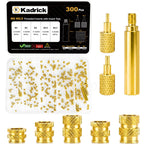 KADRICK 300PCS M2 M2.5 Heat Set Inserts Kit,M2*3/4/5mm*3mm M2.5*3/4mm*3.5mm