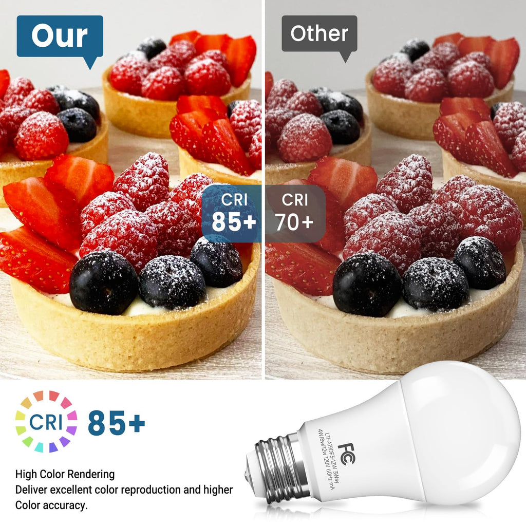 TJOY 3 Way Light Bulbs 40 60 100W Equivalent Daylight White 5000K, 2 Pack