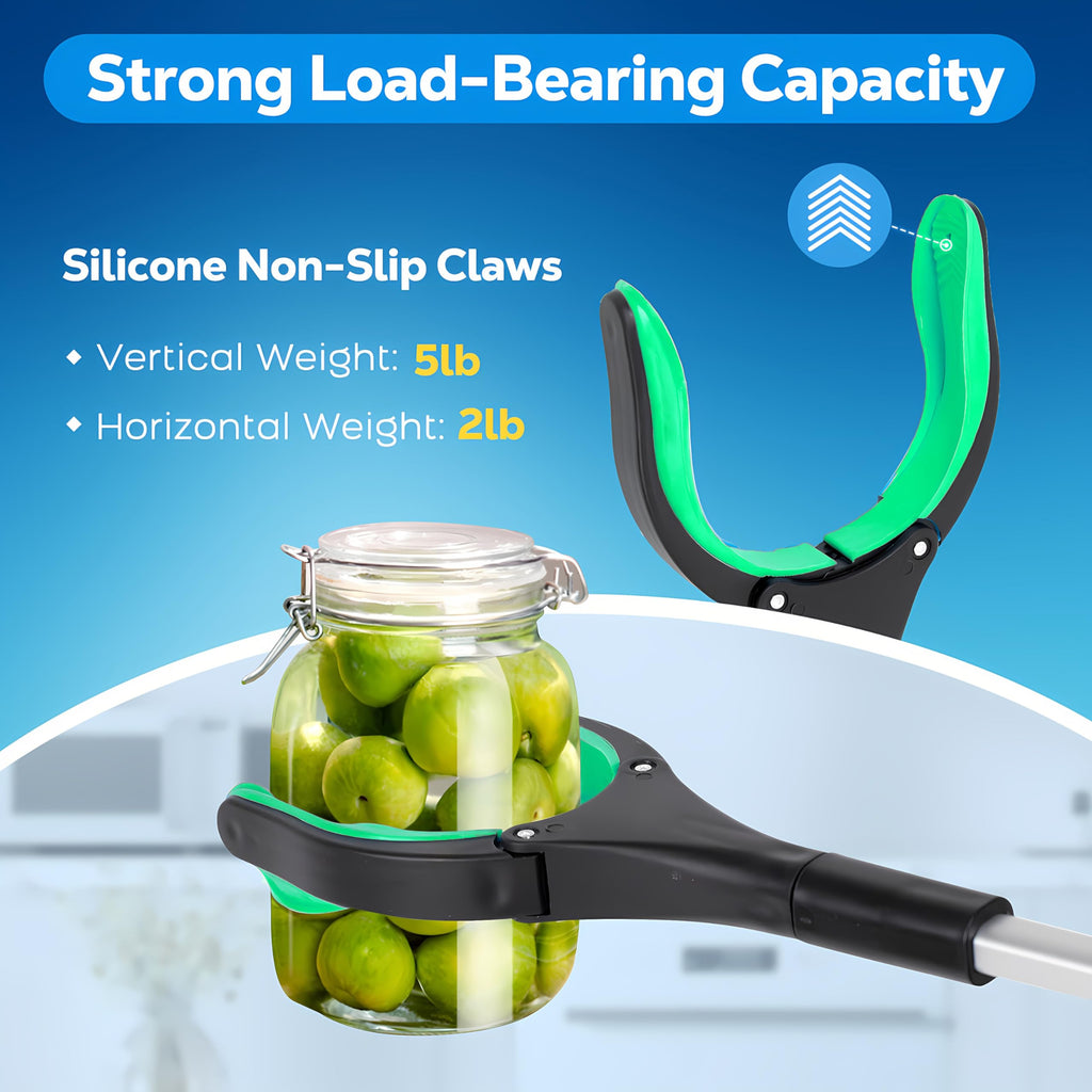 Grabber Reacher Tool - 32” Extra Long Foldable Gripper and Reaching Tool - Heavy Duty Pick Up Stick Grabbers for Seniors, Trash, Surgery Recovery Must Haves Gifts (Green)