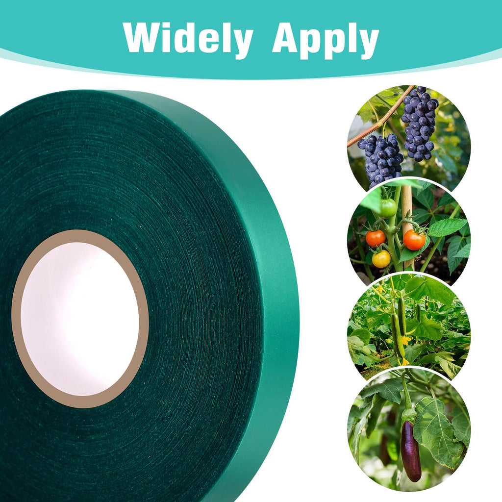 Prudiut 1500Ft Plant Tape, 1/2" Stretch Garden Tie Tape Roll, Plant Ribbon(10 Rolls)