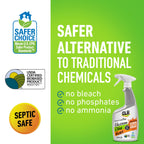 CLR Brands Calcium, Lime & Rust Remover with Cling, 22 oz. Spray Bottle, Adheres to Hard-to-Reach Surfaces, Blasts Calcium, Dissolves Lime Deposits, Zaps Stubborn Rust Stains and Hard Water Deposits