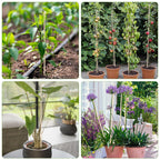120 PCS Bamboo Plant Stakes 18 Inch, 5mm Thick Wood Plant Support Stakes