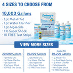 Doheny's Ultimate Pool Opening Start-Up Kit | Made in USA | Includes Metal Out, Algae Control, Clarifier & Super Shock | Prevents Stains, Rust & Scale | Free 10-Pack Test Strips | Pro-Grade Chemicals