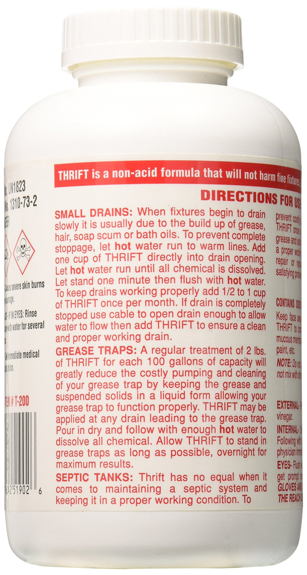 Thrift Marketing GIDDS-TY-0400879 Drain Cleaner 2 lb , White