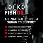 Jocko Fuel Omega 3 Fish Oil Supplement 2000mg - Burpless Fatty Acid Supplement, Wild Caught, Powerful Antioxidant with Astaxanthin (60 Capsules)
