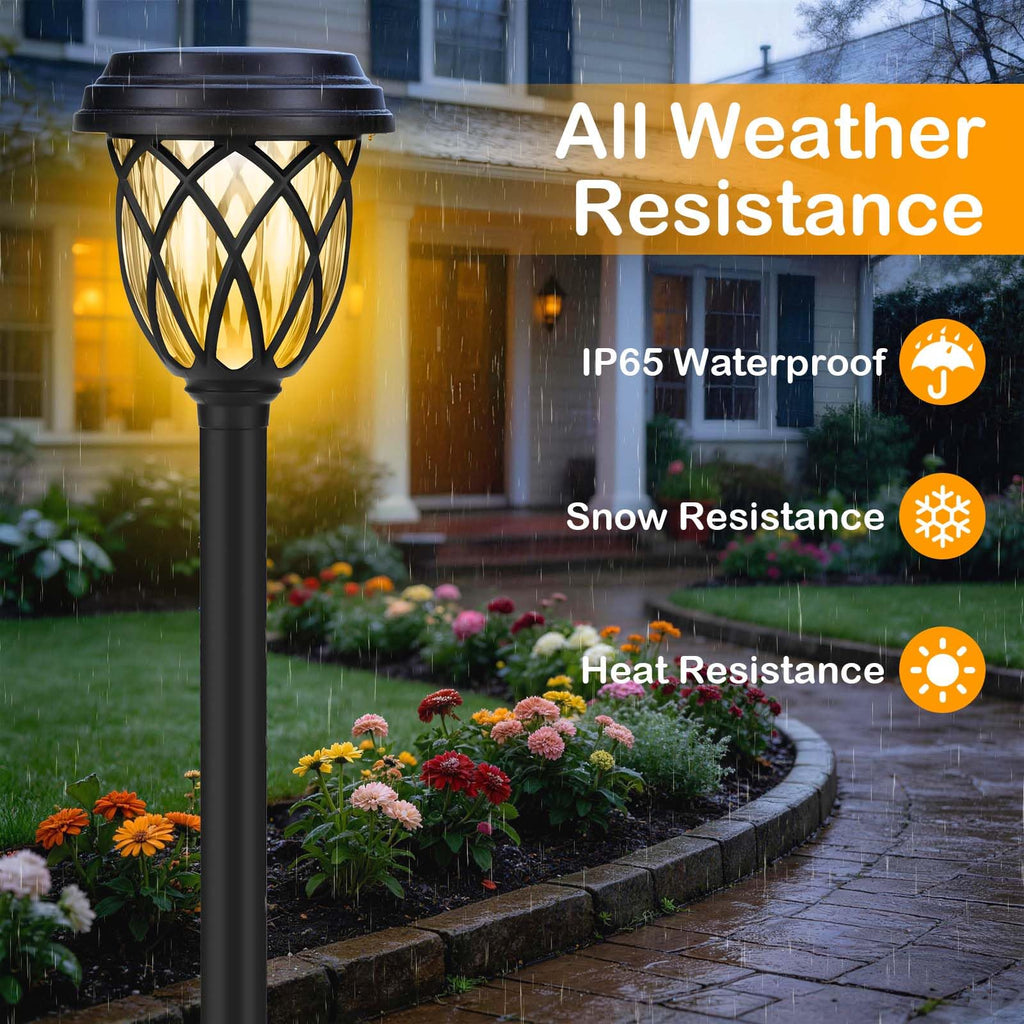 ruhotili Solar Outdoor Lights, Outdoor Waterproof IP65, Bright Powered by Solar Garden Lights for Patio, Yard, Driveway Decoration (12 Pack