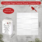 Fumete 100 Packs Tissue Paper for Funeral Memorial Tissues Packs for Guests Pocket Napkins Those We Love Don't Go Away 3 Ply 700 Sheets Napkins Wedding Supplies for Family(Cardinal)