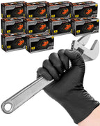 nitroshield 9mil Heavy Duty Disposable Nitrile Gloves, Black XLarge 800Pcs -Chemical Resistant, Latex Powder Free Rubber Gloves Diamond Texture for Automotive, Mechanics, Cooking,BBQ, Industrial Use