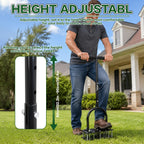 TreVark Lawn Aerator, Automatic Dirt and Leaf Clean Design, Heavy Duty Manual Lawn Aerator Tool with 15 Iron Spikes, Height Adjustable, Yard Grass Aerator for Lawn.