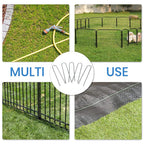 Landscape Staples 6 Inch Galvanized Garden Stakes 150 Pack,Garden Staples Heavy-Duty Sod Pins Anti-Rust Fence Stakes Securing Pegs for Barrier Fabric Irrigation Tubing Hose Weed
