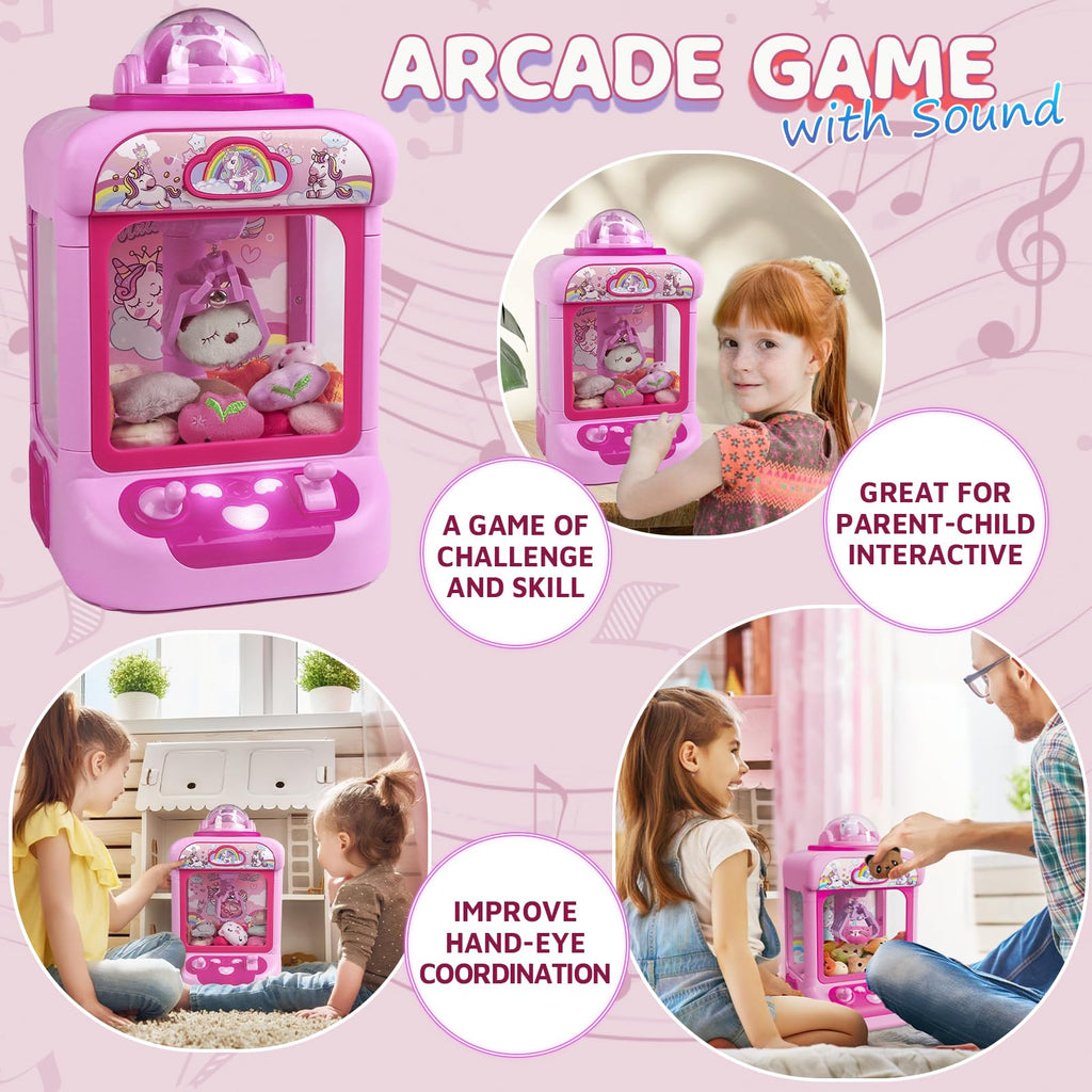Marlrin Claw Machine for Kids, Mini Vending Machine Girls Unicorn Toys