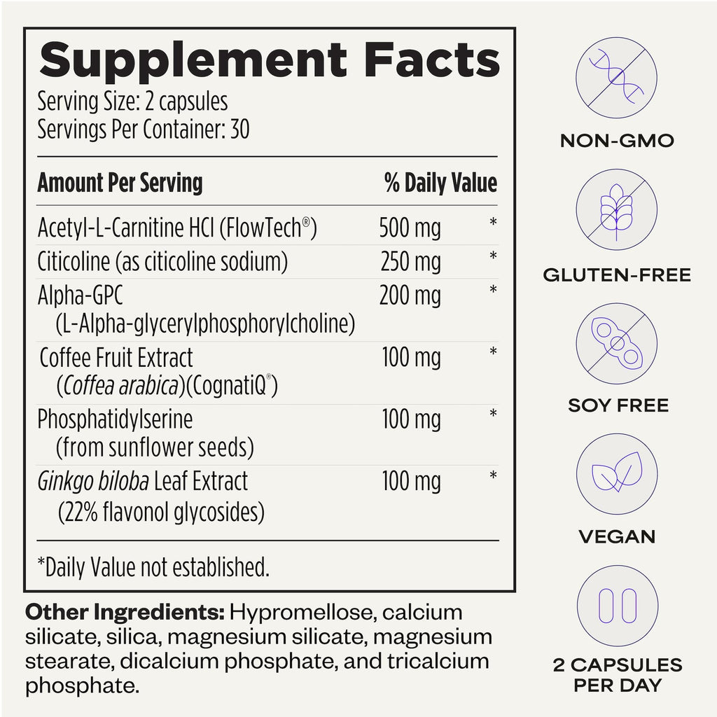 Suppgrade Labs Brain 101 by Dave Asprey | Daily Brain Health and Cognitive Support | Nootropic Supplement Supports Memory, and Cognitive Function | 30 Day Supply