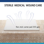 JJZEN KEAR 4"X6" 20 PCS Extra Large Sterile Nude Island Dressing Bandage for Wound - Self-Adhesive Boarded Gauze Pads - Latex Free - Medical Grade (Nude, 4"X6"-20PCS)