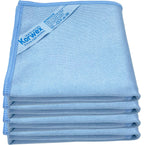 Longmann Window Cleaning Cloth, Glass Cloth, Cleaning Cloth, Streaks Schatches Free (Blue 4 Pack)