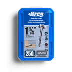 Kreg Zinc Pocket-Hole Screws - SML-C125-250 - 1-1/4 Inch - Coarse Thread - Maxi-Loc Head - Indoor - 250 Count