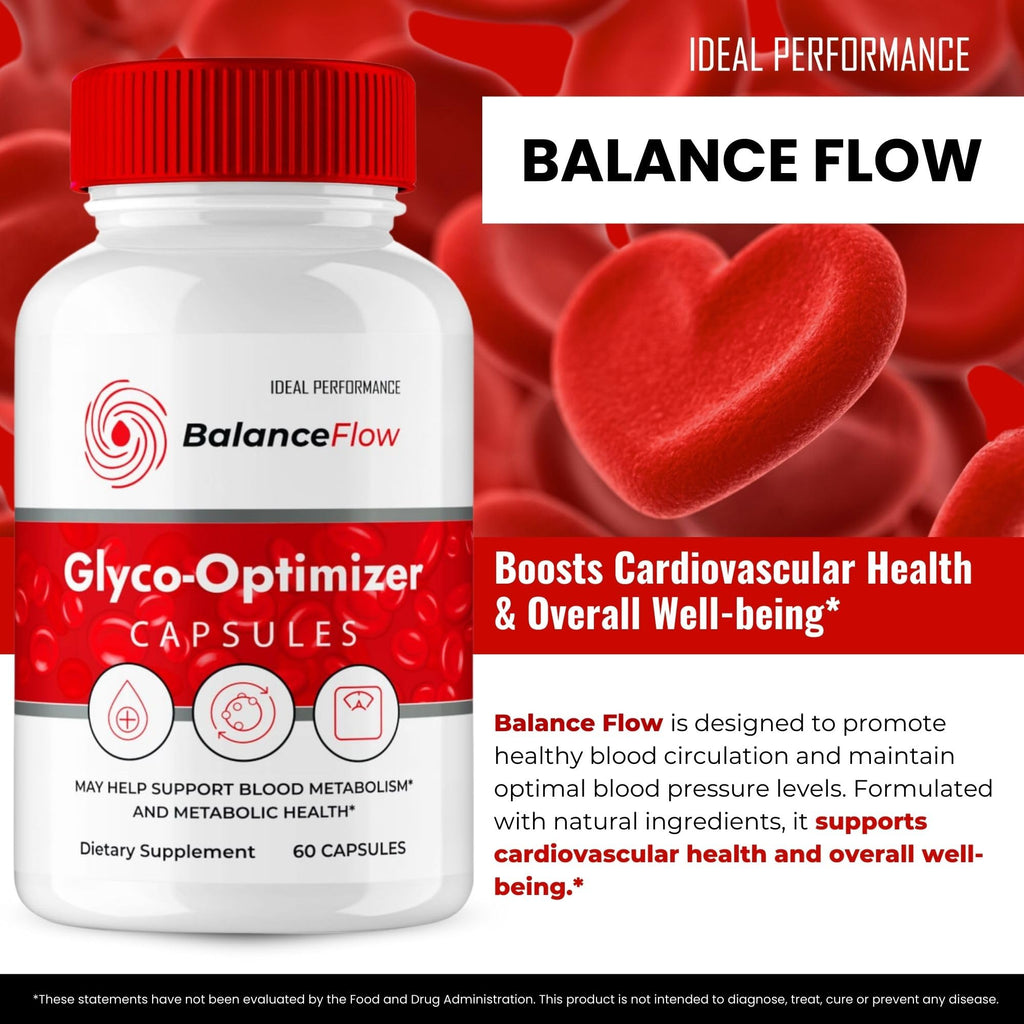 Balance Flow Glyco Optimizer Supplement Capsules, BalanceFlow Health & Wellness Support Pills - Maximum Strength, Balance Flo All Natural Advanced Formula, BalanceFlo Pills Reviews (2 Pack)