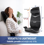 Zyllion Shiatsu Neck and Back Massager - 3D Kneading Deep Tissue Full Body Electric Massage Chair Seat Cushion Pad with Heat and Vibration for Muscle Pain Relief, Home and Office - Black (ZMA-33B)