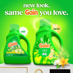 Gain Liquid Laundry Detergent, Now with Odor Defense, Original Scent, 81 fl oz, 61 Loads (Packaging May Vary)