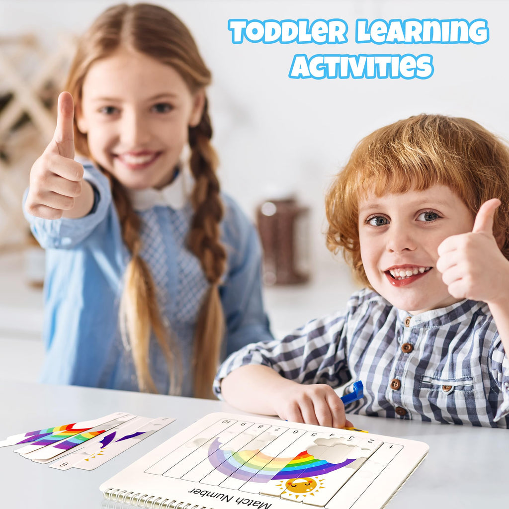 iHarPro Busy Book for Kids, Montessori Toys for Toddlers, Autism Sensory Educational Toys, Toddler Preschool Learning Activity Binder and Early Books - for Boys & Girls Develops Fine Motor Skills