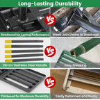 Lawn Leveling Rake - Heavy Duty 30" x 10" Lawn Leveler,Anti-Flip Edge, Adjustable 6FT Handle, Folding Plate for Yard, Soil, Sand, Topsoil,Gravel - Garden Ground Top Dressing,Landscaping tool