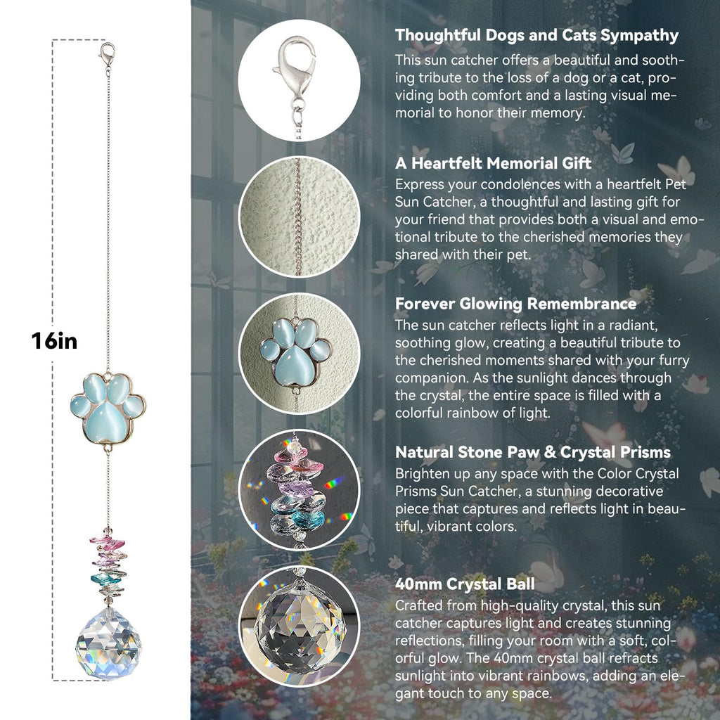 Dog Memorial Gifts, Loss of Dog Sympathy Gift, Pet Memorial Suncatcher