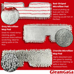 Microfiber Mops for Floor Cleaning, Flat Dust Mop with 4 Washable Pads, Dual-Sided Flip Mop for Wet & Dry Use, Extendable 62’’ Handle with Scraper, Floor Mops for Hardwood,Laminate,Vinyl,Kitchen,Tile