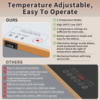 Warming Mat for Food (Extra Long 40"x12"), Warming Trays for Buffets Party & Daily Use, Temperature Control Food Warmer, Full Surface Warm Tempered Glass Food Warming Mat, White Electric Warming Tray
