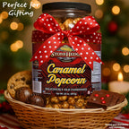 Stonehedge Farms Caramel Flavored Popcorn | 32 oz Large Tub | Perfect for Holidays and Christmas | Bulk Gourmet Popped Sweet Snacks | Carmel Pop Corn | 2 Pound Gift
