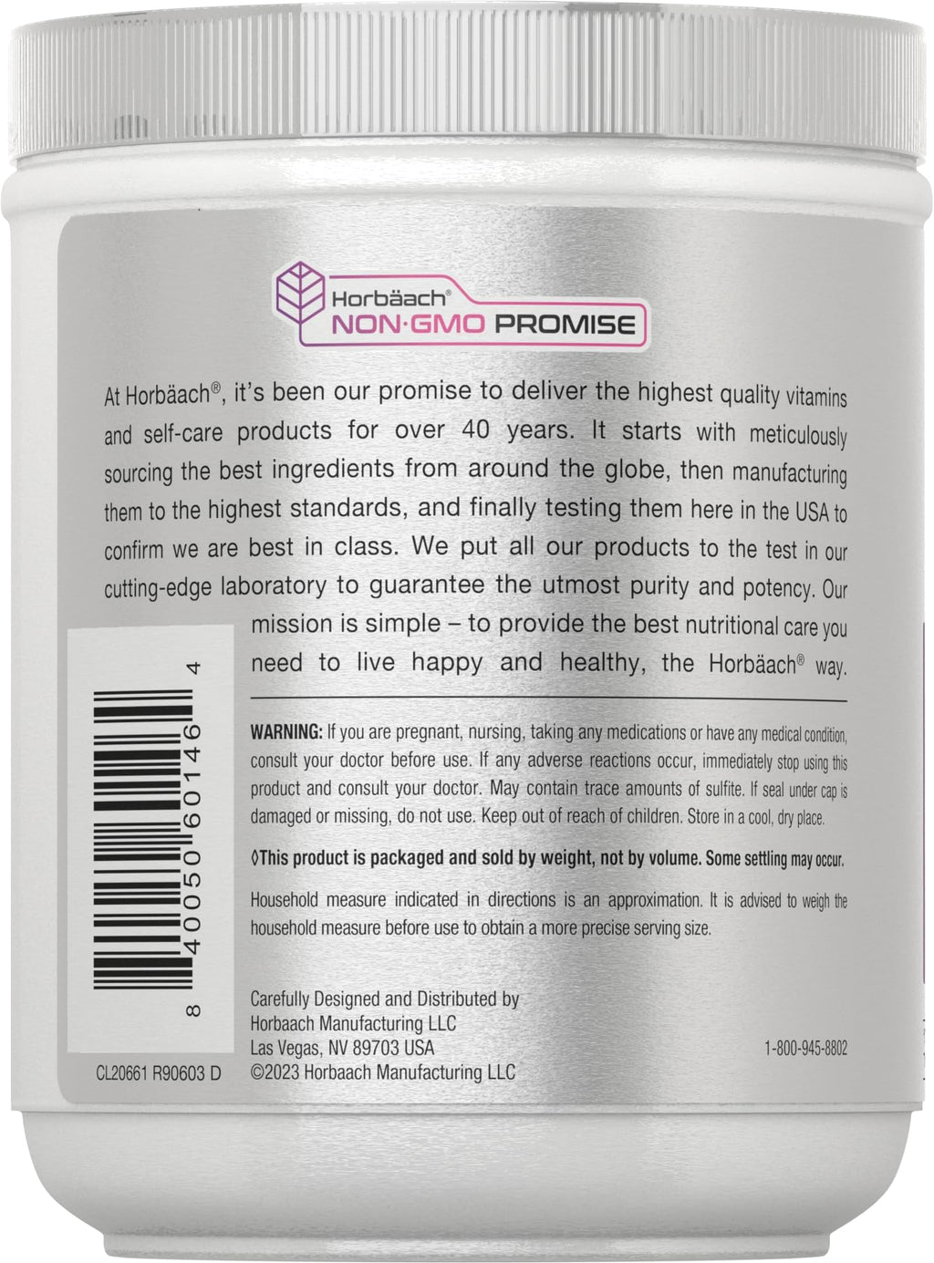 Horbäach Skin Rejuvenator with Verisol 10.58 oz | Bioactive Collagen Peptide Powder | Types I and III | Non GMO, Gluten Free Supplement