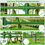 Cucumber Trellis for Raised Bed, U-Shape Garden Trellis for Climbing Plants Outdoor, Metal Arch Vegetables Trellis, Plant Support for Grape Vine Beans Squash Peas Flower
