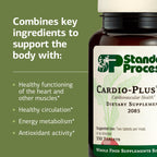 Standard Process Cardio-Plus GF - Supports Heart Health & Circulation - Cardiovascular Support with Vitamins B6, C & E - Includes Niacin & Selenium - Gluten-Free, Non-Dairy & Non-Soy - 330 Tablets