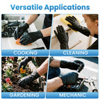 Borje Nitrile Gloves XL, 100 Count Disposable Gloves, Black, Latex-Free Powder-Free, Medical Exam, Food Safe, Cleaning, Cooking
