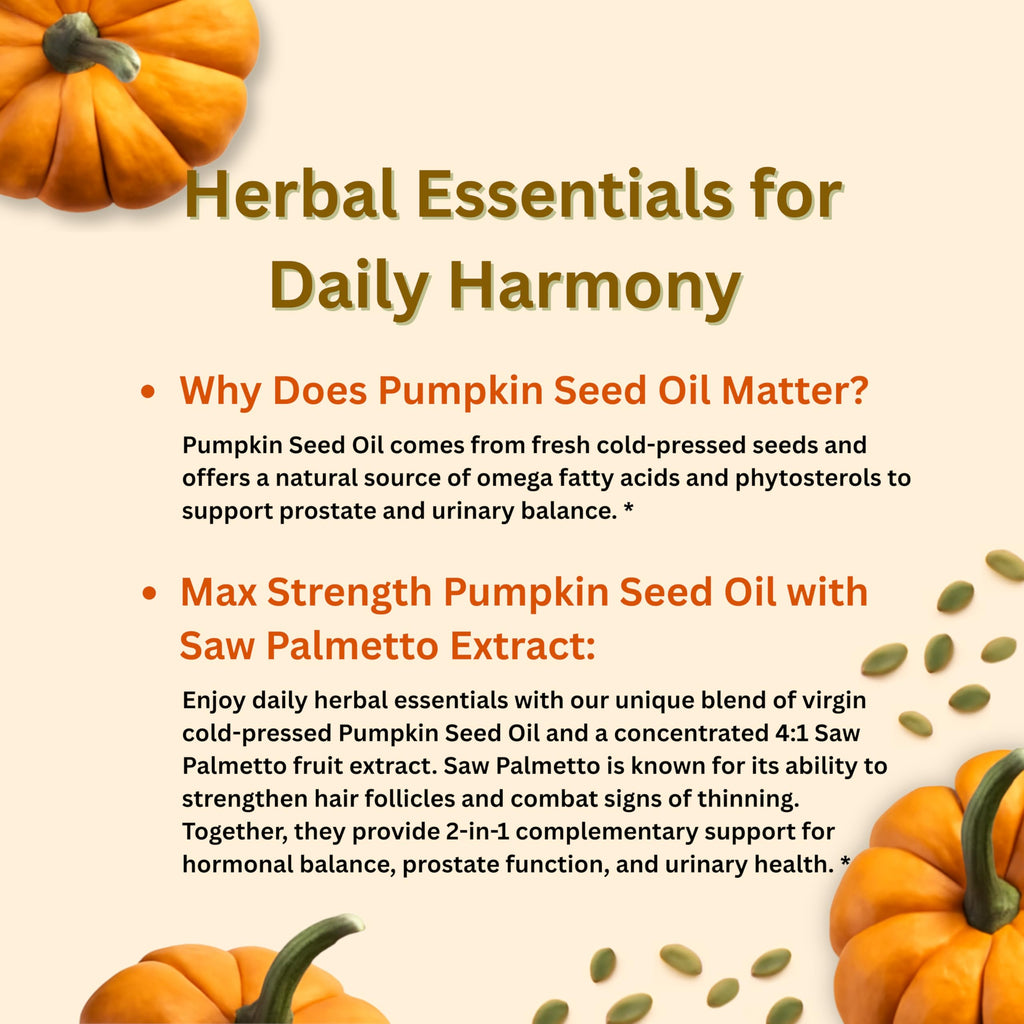 Micro Ingredients Pumpkin Seed Oil with Saw Palmetto, 300 Softgels | Cold Pressed, Pure Virgin Oil, Essential Fatty Acids, & Phytosterols | Non-GMO