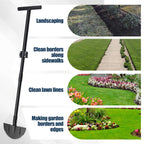 EUIJOIP Heavy Duty Edger Lawn Tool, 34-49 in Adjustable Carbon Steel Weed Cutter with Comfort-Grip Rubber Handle – Ideal for Lawn Edging, Yard Maintenance, and Garden Landscaping, Black
