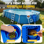 Above Ground Pool Skimmer, Heavy Duty Through-Wall Mount Pool Skimmer Kit with Accessories, Universal Fit for Standard Wall Openings, Klein Blue in-Wall Surface Skimmer Includes Leak-Free Teflon Tape