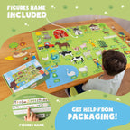 BONNYCO Felt Board for Toddlers with 92 Farm Animal Figures Montessori Toys