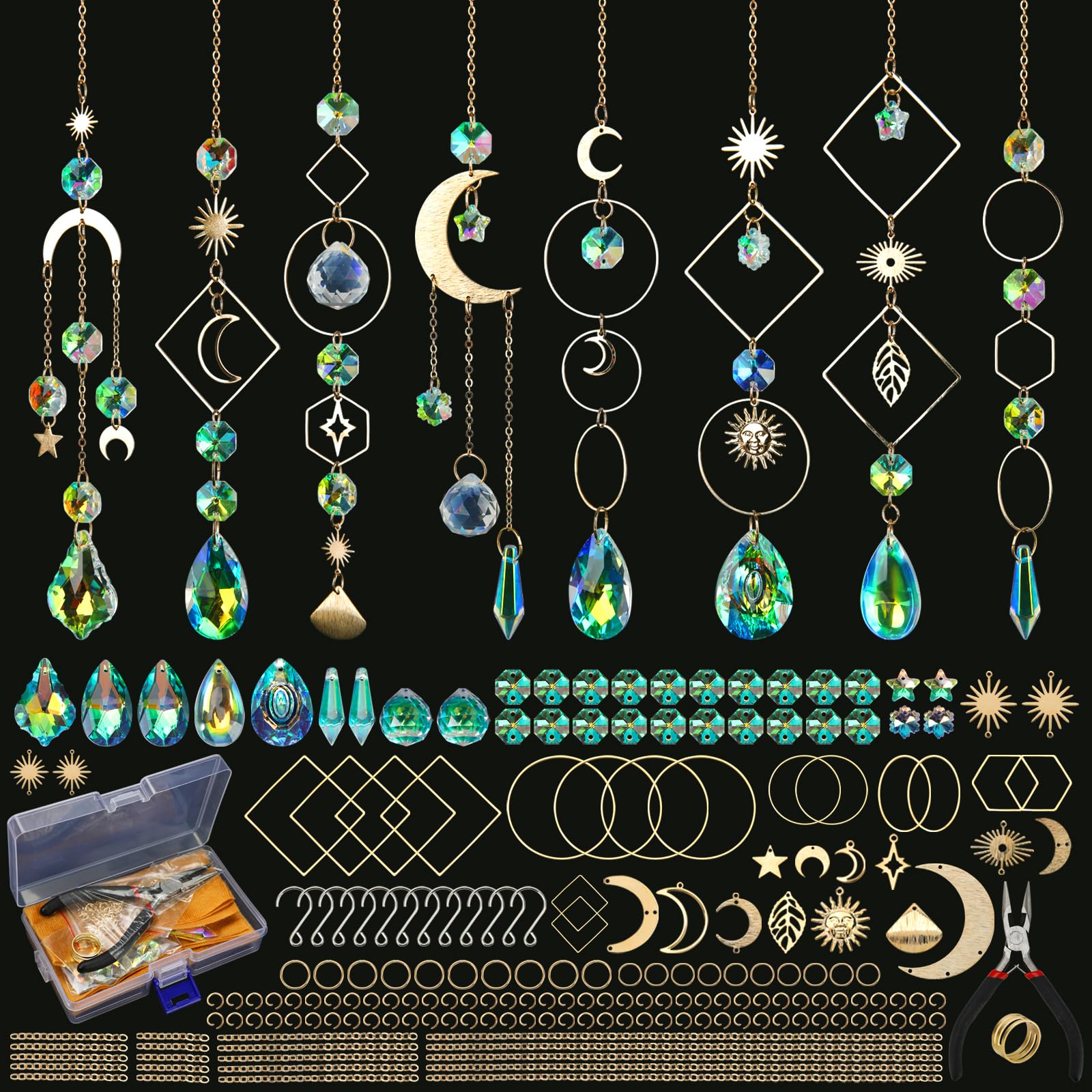 Sun Catcher Kits for Adults, 228pcs DIY Suncatcher Making Supplies