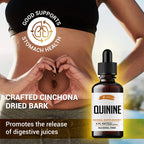 SIRUNES Quinine Tincture Extract Quinine Dried Bark Herbal Supplement Quinine Immune System Support Cinchona Bark Liquid Drops Alcohol and Gluten Free-4 fl Oz