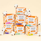 The Honey Pot Company - 64ct - Sanitary Pads for Women - Non-Herbal Heavy Overnight w/Wings - Organic Cotton Cover & Ultra-Absorbent Pulp Core - Feminine Care