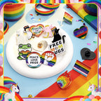 Kigeli 15/30/45 Pcs Pride Enamel Pins Bulk, Lgbtq Rainbow Progress Flag Lapel Pin Set, Gay Bi Trans Lesbian Ally Goose Frog Heart Brooch for Backpack Jacket, Pride Month Party Favors Gift(30 Pcs)