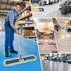 Enspoway 41" Large Commercial Dust Mop Push Broom for Janitor Dry Sweeping