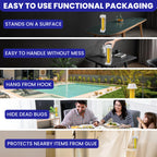 Fly Stick Sticky Fly Traps for Indoors Outdoor 4pk. Non-Toxic Super Sticky Hanging Flies Catcher Paper Tape Strips for Home. Catches All Bugs and gnats. Indoor Outdoor House Flying Insect Trap.