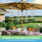 Superlong Bird Deterrents for Outside 12 Discs Stainless Steel, 4 Sets