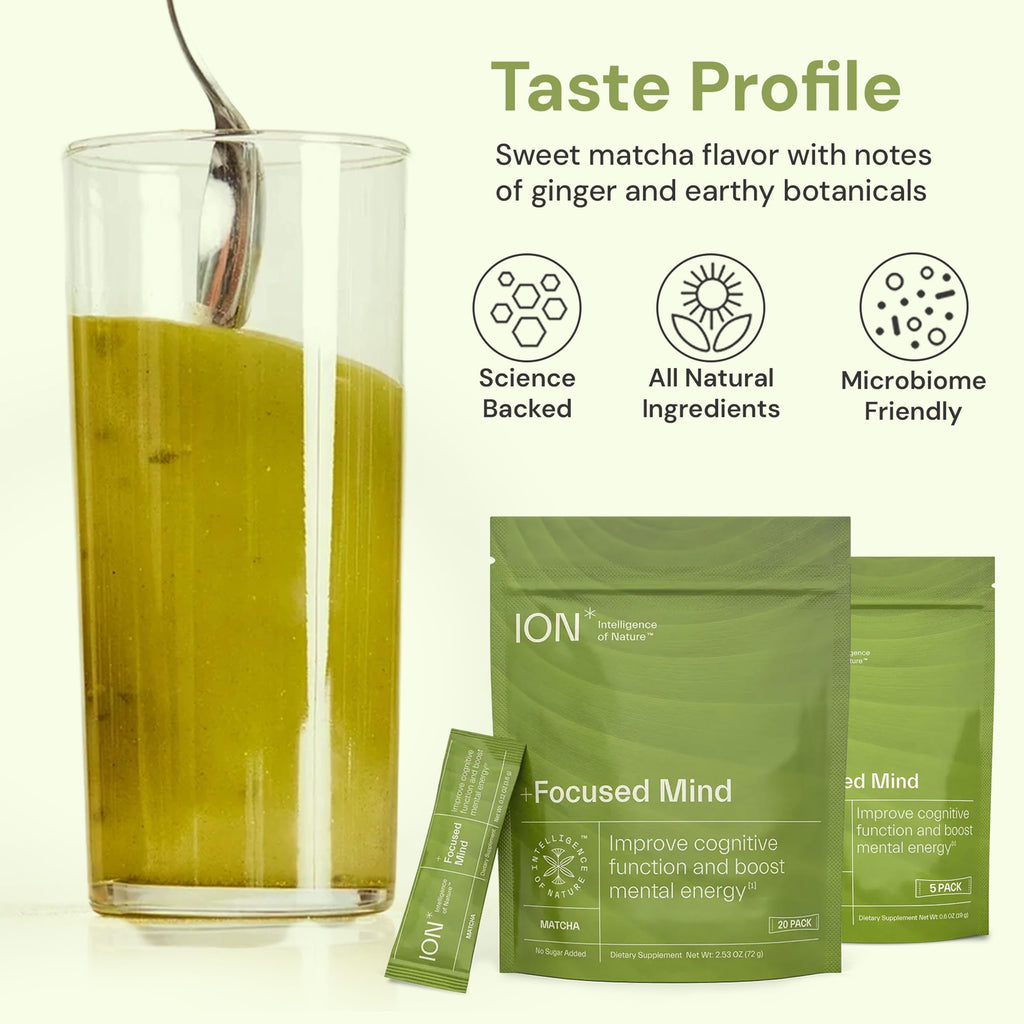 ION* Intelligence of Nature Focused Mind Nootropic Drink Mix, 5 Packets