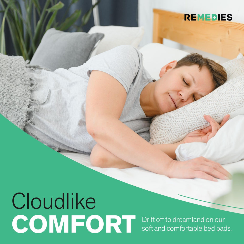 Remedies Extra Large Incontinence Bed Pads (36" x 36", 50 Count) - Super Absorbent Disposable Chux Underpads for Adults, Seniors, Kids, Puppies, Dogs & Furniture Protection